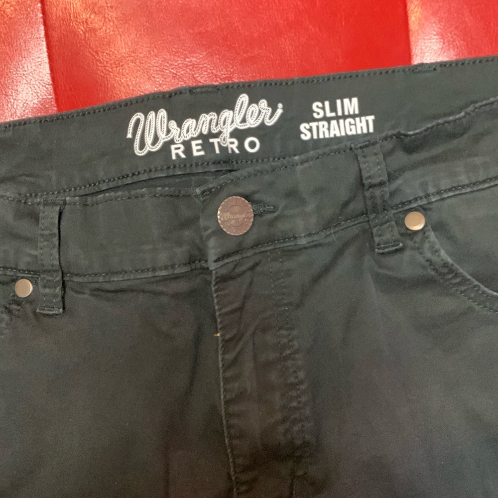 WRANGLER RETRO BLACK PANTS 35x36